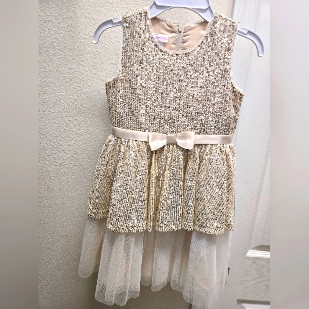 Bonnie Jean Little Girls Sparkling Sequins Party Dress - Picture 1 of 8